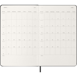 Calendrier 12M Weekly Horizontal 2026 Hardcover Large Black dans le groupe Papiers & Blocs / Calendriers et agendas / Calendriers 12 mois chez Pen Store (136106)