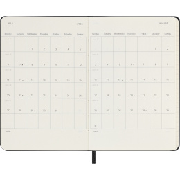 Calendrier 12M Weekly Horizontal 2026 Hardcover Pocket Black dans le groupe Papiers & Blocs / Calendriers et agendas / Calendriers 12 mois chez Pen Store (136108)