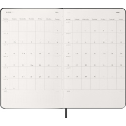 Calendrier 12M Weekly Notebook 2026 Hardcover Large Black dans le groupe Papiers & Blocs / Calendriers et agendas / Calendriers 12 mois chez Pen Store (136110)