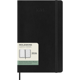 Calendrier 12M Weekly Notebook 2026 Softcover Large Black dans le groupe Papiers & Blocs / Calendriers et agendas / Calendriers 12 mois chez Pen Store (136111)