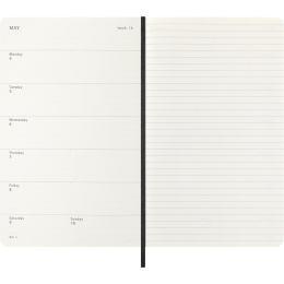Calendrier 12M Weekly Notebook 2026 Softcover Large Black dans le groupe Papiers & Blocs / Calendriers et agendas / Calendriers 12 mois chez Pen Store (136111)