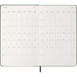 Calendrier 12M Weekly Notebook 2026 Hardcover Large Myrtle Green dans le groupe Papiers & Blocs / Calendriers et agendas / Calendriers 12 mois chez Pen Store (136112)