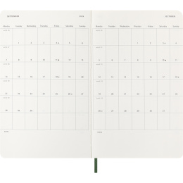 Calendrier 12M Weekly Notebook 2026 Softcover Large Myrtle Green dans le groupe Papiers & Blocs / Calendriers et agendas / Calendriers 12 mois chez Pen Store (136113)