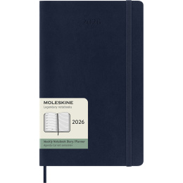 Calendrier 12M Weekly Notebook 2026 Softcover Large Sapphire Blue dans le groupe Papiers & Blocs / Calendriers et agendas / Calendriers 12 mois chez Pen Store (136114)