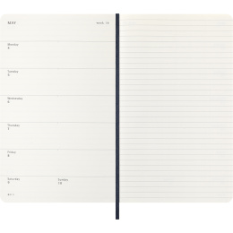 Calendrier 12M Weekly Notebook 2026 Softcover Large Sapphire Blue dans le groupe Papiers & Blocs / Calendriers et agendas / Calendriers 12 mois chez Pen Store (136114)