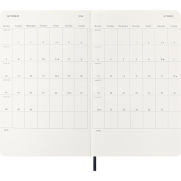 Calendrier 12M Weekly Notebook 2026 Softcover Large Sapphire Blue dans le groupe Papiers & Blocs / Calendriers et agendas / Calendriers 12 mois chez Pen Store (136114)