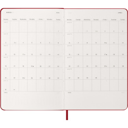 Calendrier 12M Weekly Notebook 2026 Hardcover Large Red dans le groupe Papiers & Blocs / Calendriers et agendas / Calendriers 12 mois chez Pen Store (136115)