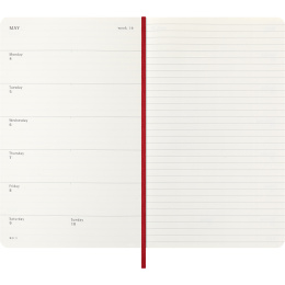 Calendrier 12M Weekly Notebook 2026 Softcover Large Red dans le groupe Papiers & Blocs / Calendriers et agendas / Calendriers 12 mois chez Pen Store (136116)