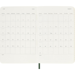 Calendrier 12M Weekly Notebook 2026 Softcover Pocket Myrtle Green dans le groupe Papiers & Blocs / Calendriers et agendas / Calendriers 12 mois chez Pen Store (136121)