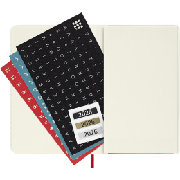 Calendrier 12M Weekly Notebook 2026 Softcover Pocket Red dans le groupe Papiers & Blocs / Calendriers et agendas / Calendriers 12 mois chez Pen Store (136124)