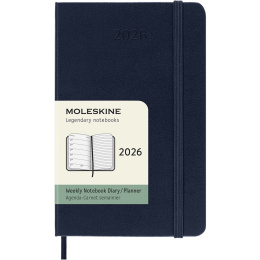 Calendrier 12M Weekly Notebook 2026 Hardcover Pocket Sapphire Blue dans le groupe Papiers & Blocs / Calendriers et agendas / Calendriers 12 mois chez Pen Store (136125)