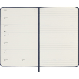 Calendrier 12M Weekly Notebook 2026 Hardcover Pocket Sapphire Blue dans le groupe Papiers & Blocs / Calendriers et agendas / Calendriers 12 mois chez Pen Store (136125)