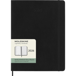 Calendrier 12M Weekly Notebook 2026 Softcover XL Black dans le groupe Papiers & Blocs / Calendriers et agendas / Calendriers 12 mois chez Pen Store (136127)