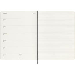 Calendrier 12M Weekly Notebook 2026 Softcover XL Black dans le groupe Papiers & Blocs / Calendriers et agendas / Calendriers 12 mois chez Pen Store (136127)
