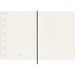 Calendrier 12M Weekly Notebook 2026 Softcover XL Sapphire Blue dans le groupe Papiers & Blocs / Calendriers et agendas / Calendriers 12 mois chez Pen Store (136129)