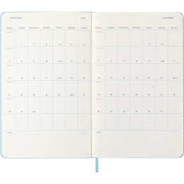 Calendrier 12M Weekly Notebook 2026 Hardcover Large Aquamarine dans le groupe Papiers & Blocs / Calendriers et agendas / Calendriers 12 mois chez Pen Store (136132)