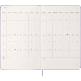 Calendrier 12M Daily 2026 Hardcover Large Pastel Lilac dans le groupe Papiers & Blocs / Calendriers et agendas / Calendriers 12 mois chez Pen Store (136133)