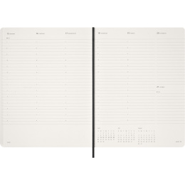 Calendrier 12M Weekly Vertical 2026 Essential Softcover XXL Black dans le groupe Papiers & Blocs / Calendriers et agendas / Calendriers 12 mois chez Pen Store (136134)