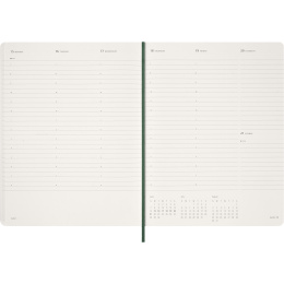 Calendrier 12M Weekly Vertical 2026 Hardcover XXL Myrtle Green dans le groupe Papiers & Blocs / Calendriers et agendas / Calendriers 12 mois chez Pen Store (136135)