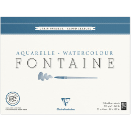 Fontaine Bloc aquarelle Cloud Texture 30x40 cm 300g dans le groupe Papiers & Blocs / Bloc Artiste / Papier pour aquarelle chez Pen Store (136137)