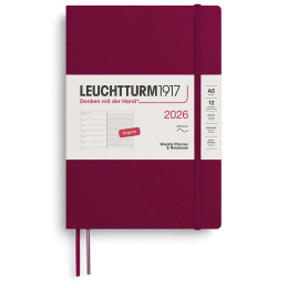 Calendrier Weekly Planner & Notebook 2026 A5 Soft Cover Port Red dans le groupe Papiers & Blocs / Calendriers et agendas / Calendriers 12 mois chez Pen Store (136241) Calendrier Weekly Planner & Notebook 2026 A5 Soft Cover Port Red dans le groupe Papiers & Blocs / Calendriers et agendas / Calendriers 12 mois chez Pen Store (136241)