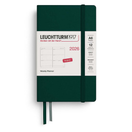 Calendrier Weekly Planner 2026 A6 Forest Green dans le groupe Papiers & Blocs / Calendriers et agendas / Calendriers 12 mois chez Pen Store (136264)