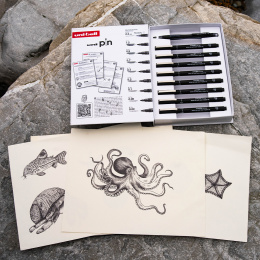 Pin Fine Line Dotwork Set dans le groupe Stylos / Écrire / Feutres Fineliners chez Pen Store (136284)
