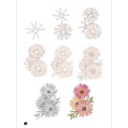 Draw 100: Flowers dans le groupe Loisirs créatifs / Livres / Livres pour inspiration chez Pen Store (136315)