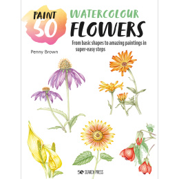 Paint 50: Watercolour Flowers dans le groupe Loisirs créatifs / Livres / Livres d'instruction chez Pen Store (136318)