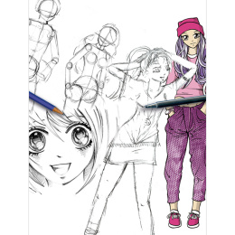 Step-by-Step Manga Workbook dans le groupe Loisirs créatifs / Livres / Livres pour inspiration chez Pen Store (136329)