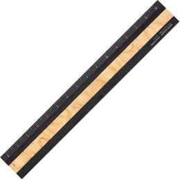 Règle Aluminium/Bois 15 cm Black/Bird's Eye Maple dans le groupe Loisirs créatifs / Accessoires Hobby / Règles chez Pen Store (136448)