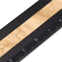 Règle Aluminium/Bois 15 cm Black/Bird's Eye Maple dans le groupe Loisirs créatifs / Accessoires Hobby / Règles chez Pen Store (136448)