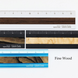 Règle Aluminium/Bois 15 cm Silver/Indian Rose dans le groupe Loisirs créatifs / Accessoires Hobby / Règles chez Pen Store (136450)