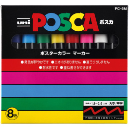 Posca PC-5M Standard tones coffret de 8 dans le groupe Stylos / Crayons d'artistes / Marqueurs acryliques chez Pen Store (136465)