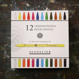 Ensemble de crayons pastels 12 pièces + 12 vides dans le groupe Stylos / Crayons d'artistes / Crayons pastels chez Pen Store (136577)