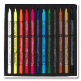Ensemble de crayons pastels 12 pièces + 12 vides dans le groupe Stylos / Crayons d'artistes / Crayons pastels chez Pen Store (136577)