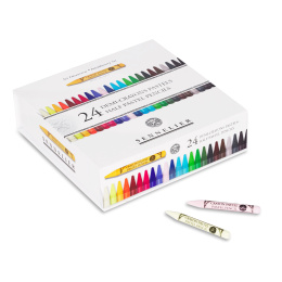 Ensemble de crayons pastels 24 pièces courts + 12 vides dans le groupe Stylos / Crayons d'artistes / Crayons pastels chez Pen Store (136581)