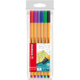 Point 88 Fineliner lot de 6 dans le groupe Stylos / Écrire / Feutres Fineliners chez Pen Store (136790)