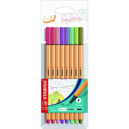 Point 88 Fineliner lot de 8 dans le groupe Stylos / Écrire / Feutres Fineliners chez Pen Store (136795)