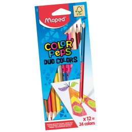 Crayons de couleur Color’Peps Duo Colors lot de 12 dans le groupe Kids / Crayons pours les enfants / Crayons de couleurs pour les enfants chez Pen Store (136942)