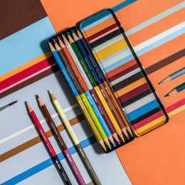 Bicolor Paul Smith Set de 12 + pinceau dans le groupe Stylos / Crayons d'artistes / Crayons aquarellables chez Pen Store (137004)