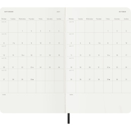 Calendrier 18M WeekNote Soft Cover Large Black dans le groupe Papiers & Blocs / Calendriers et agendas / Calendriers 18 mois chez Pen Store (137008)