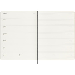 Calendrier 18M WeekNote Soft Cover XL Black dans le groupe Papiers & Blocs / Calendriers et agendas / Calendriers 18 mois chez Pen Store (137009)
