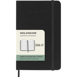 Calendrier 18M Weekly Hard Cover Horisontell Pocket Black dans le groupe Papiers & Blocs / Calendriers et agendas / Calendriers 18 mois chez Pen Store (137013)