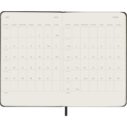 Calendrier 18M Weekly Hard Cover Horisontell Pocket Black dans le groupe Papiers & Blocs / Calendriers et agendas / Calendriers 18 mois chez Pen Store (137013)