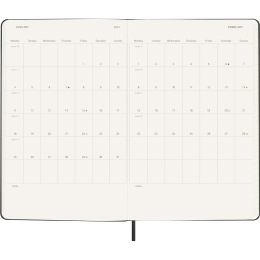Calendrier 18M Weekly Hard Cover Horisontell Large Black dans le groupe Papiers & Blocs / Calendriers et agendas / Calendriers 18 mois chez Pen Store (137014)