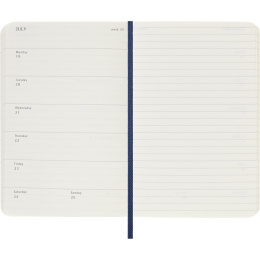 Calendrier 18M WeekNote Soft Cover Pocket Sapphire Blue dans le groupe Papiers & Blocs / Calendriers et agendas / Calendriers 18 mois chez Pen Store (137018)