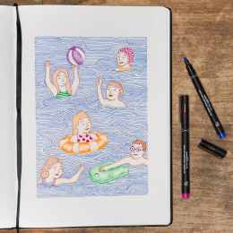 Pin Fine Line Colours Lot de 8 dans le groupe Stylos / Crayons d'artistes / Feutres Fineliners chez Pen Store (137085)
