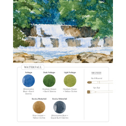 Watercolor Mixing Deck: Landscapes dans le groupe Loisirs créatifs / Livres / Livres d'instruction chez Pen Store (137194)