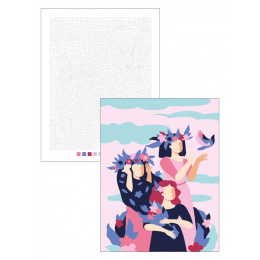 Color by Numbers: Flowers dans le groupe Loisirs créatifs / Livres / Album de coloriage pour les adultes chez Pen Store (137205)